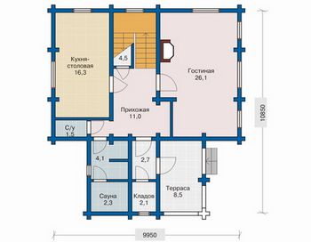 Проект деревянного дома 1035