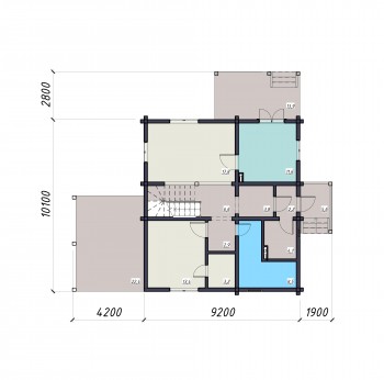 Проект деревянного дома 3-7