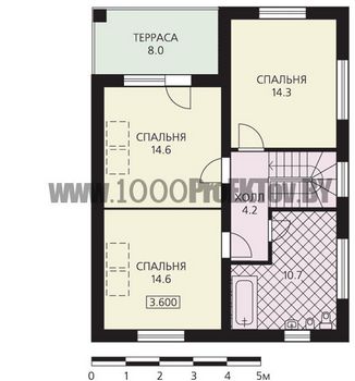 Проект дома из блоков 1103
