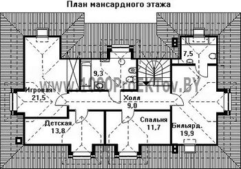 Проект дома из блоков 1289