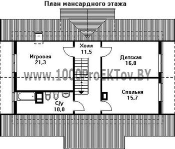 Проект дома из блоков 1255