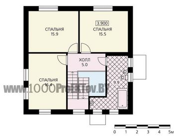 Проект дома из блоков 1120