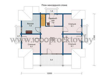 Проект деревянного дома 1069