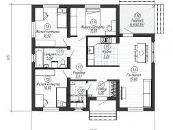 Проект дома из блоков м43