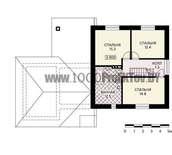 Проект дома из блоков 1129