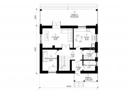 Проект дома из блоков м8
