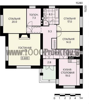 Проект дома из блоков 1098