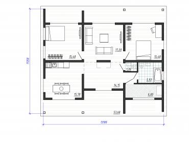 Проект каркасного дома 2-10-3