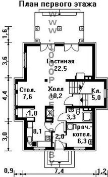 Проект дома из блоков 1488