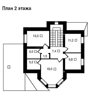 Проект дома из блоков 1539