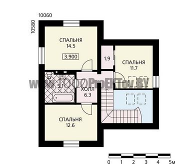 Проект дома из блоков 1110