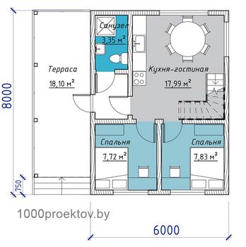 Проект деревянного дома 3-22