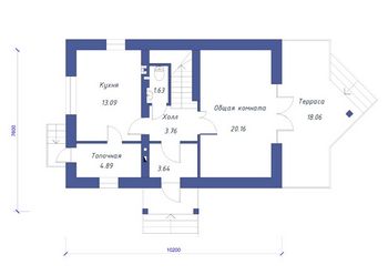 Проект дома из блоков 1213