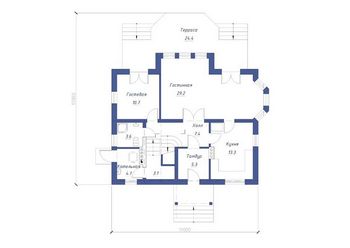Проект дома из блоков 1466