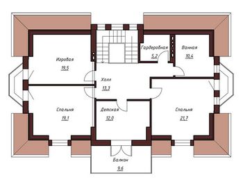 Проект дома из блоков 1305