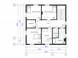 Проект каркасного дома 2-80-3