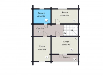 Проект деревянного дома 3-3