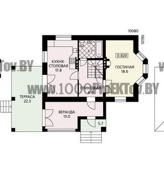 Проект дома из блоков 1083
