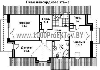 Проект дома из блоков 1282