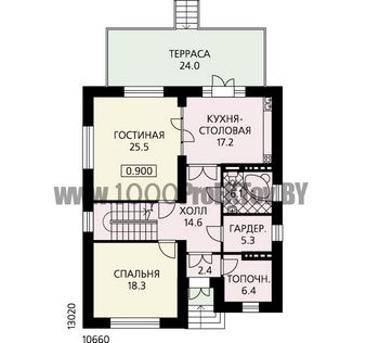 Проект дома из блоков 1095