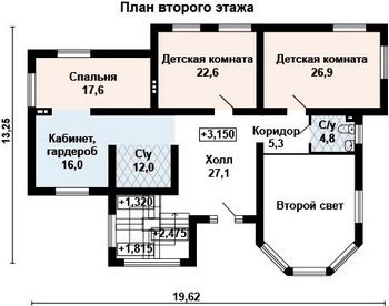Проект дома из блоков 10-2109