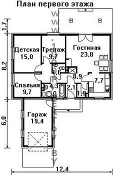Проект дома из блоков 1265
