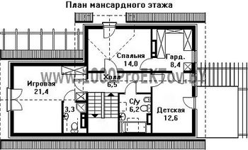 Проект дома из блоков 1309