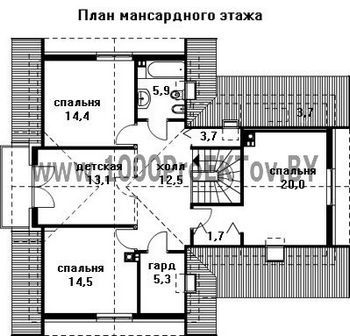 Проект дома из блоков 1351