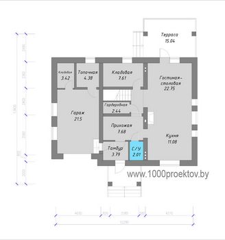 Проект дома из блоков 1-61