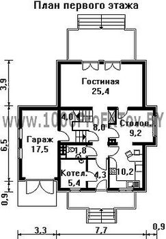 Проект дома из блоков 1385