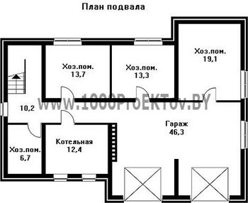 Проект дома из блоков 1144
