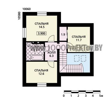 Проект дома из блоков 1127