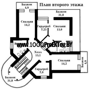 Проект дома из блоков 1503