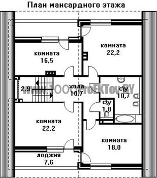 Проект дома из блоков 1530