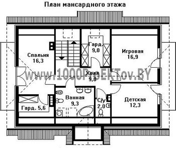 Проект дома из блоков 1478