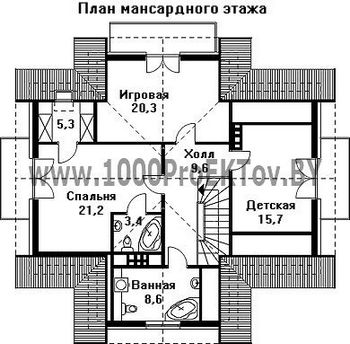 Проект дома из блоков 1491