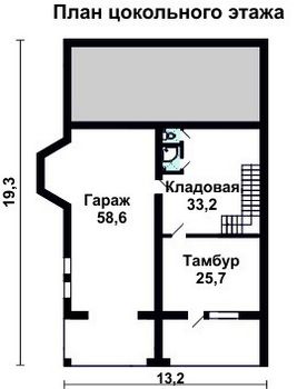 Проект дома из блоков 10-2198