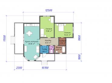 Проект каркасного дома 2-90-3