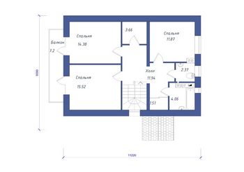 Проект дома из блоков 1218