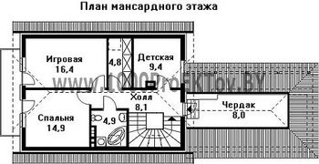 Проект дома из блоков 1388