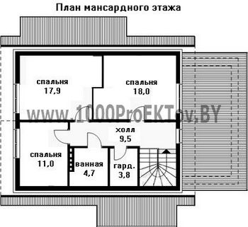 Проект дома из блоков 1370