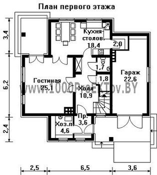 Проект дома из блоков 1491
