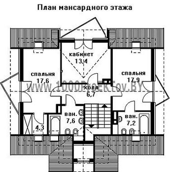 Проект дома из блоков 1342