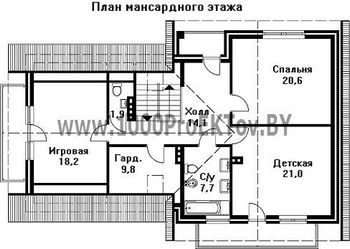 Проект дома из блоков 1236