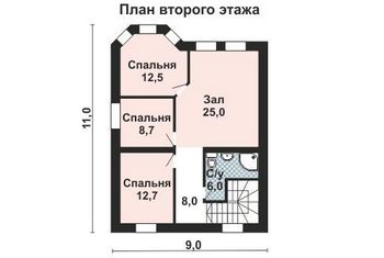 Проект дома из блоков 10-2190