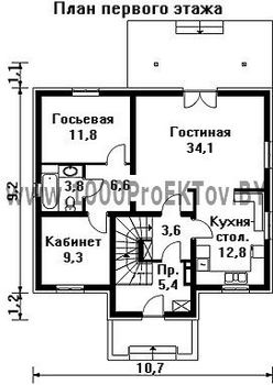 Проект дома из блоков 1198