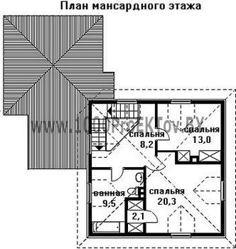 Проект дома из блоков 1329