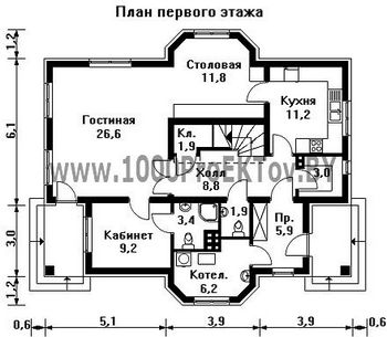 Проект дома из блоков 1397