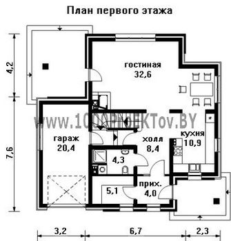 Проект дома из блоков 1475