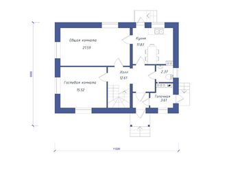 Проект дома из блоков 1218